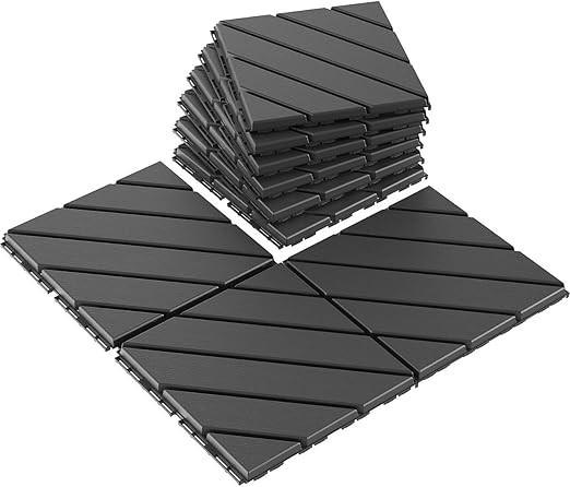 9 Pack Interlocking Deck Tiles 12×12 Patio Pavers Heavy Duty Plastic Outdoor