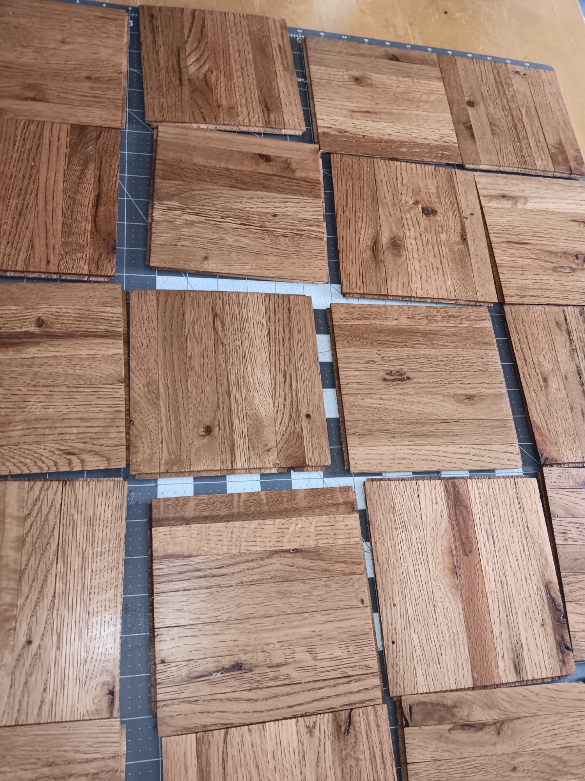 20 pack = 5 square feet COLOR TILE HONEY TAVERN Red Oak Parquet Floor Tiles NEW