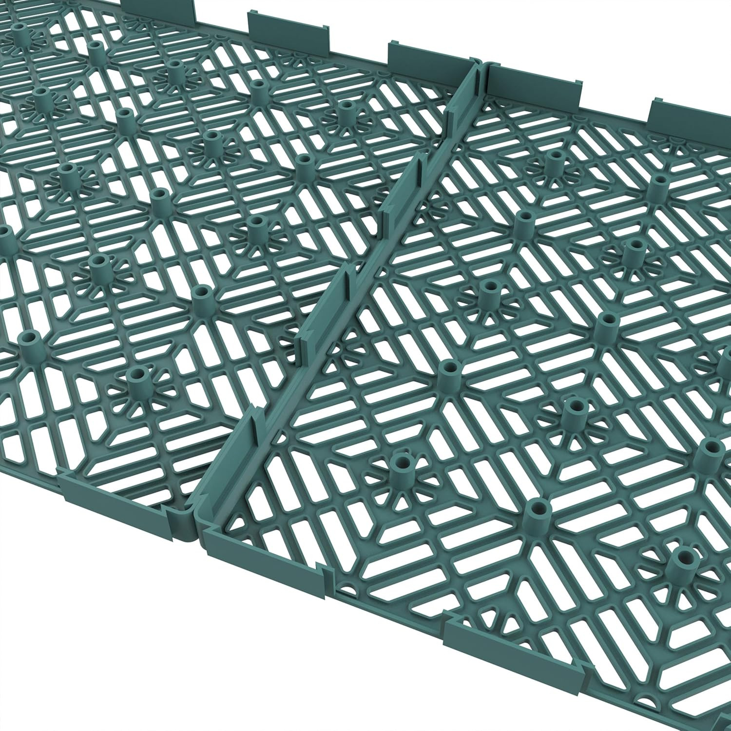 30-Pack Green Interlocking Patio Deck Tiles – Weather-Resistant Outdoor Flooring