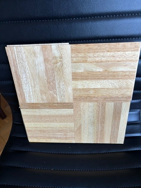 White Oak parquet wood flooring 12×12 – 10 sq ft, loose – $90.00