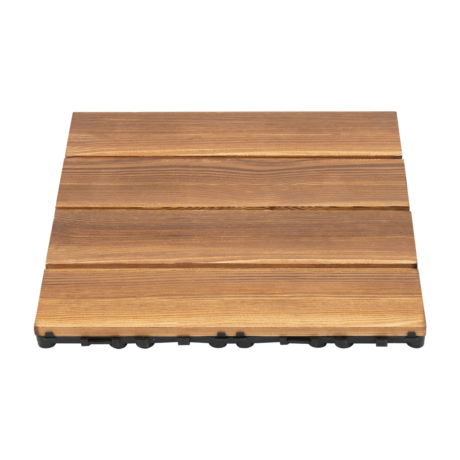 36Pcs 12”x12” Hardwood Interlocking Patio Deck Tiles Wood Flooring DIY Outdoor