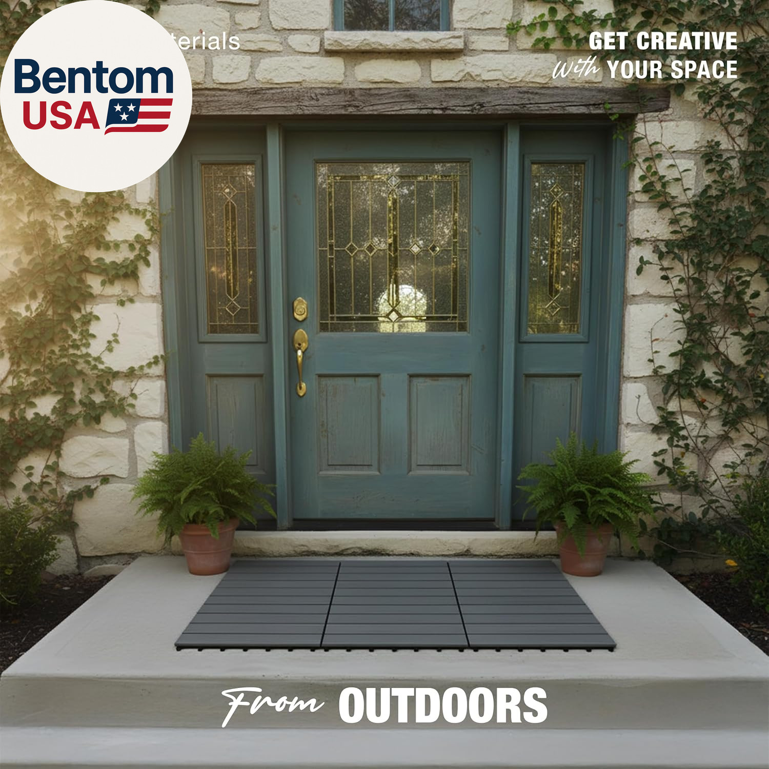 Premium Acacia Wood Interlocking Deck Tiles, 9 PCS 12″X12″X0.9″ Patio Flooring,