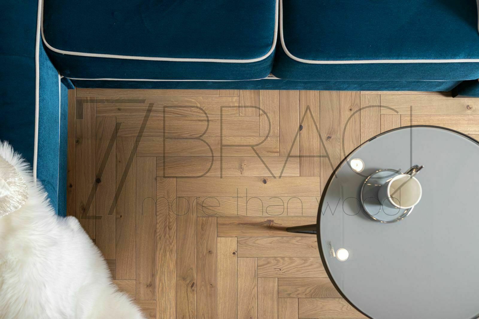 14/6x70x500mm Rustic Oak Engineered Herringbone Parquet Gray oiled RICHMOND