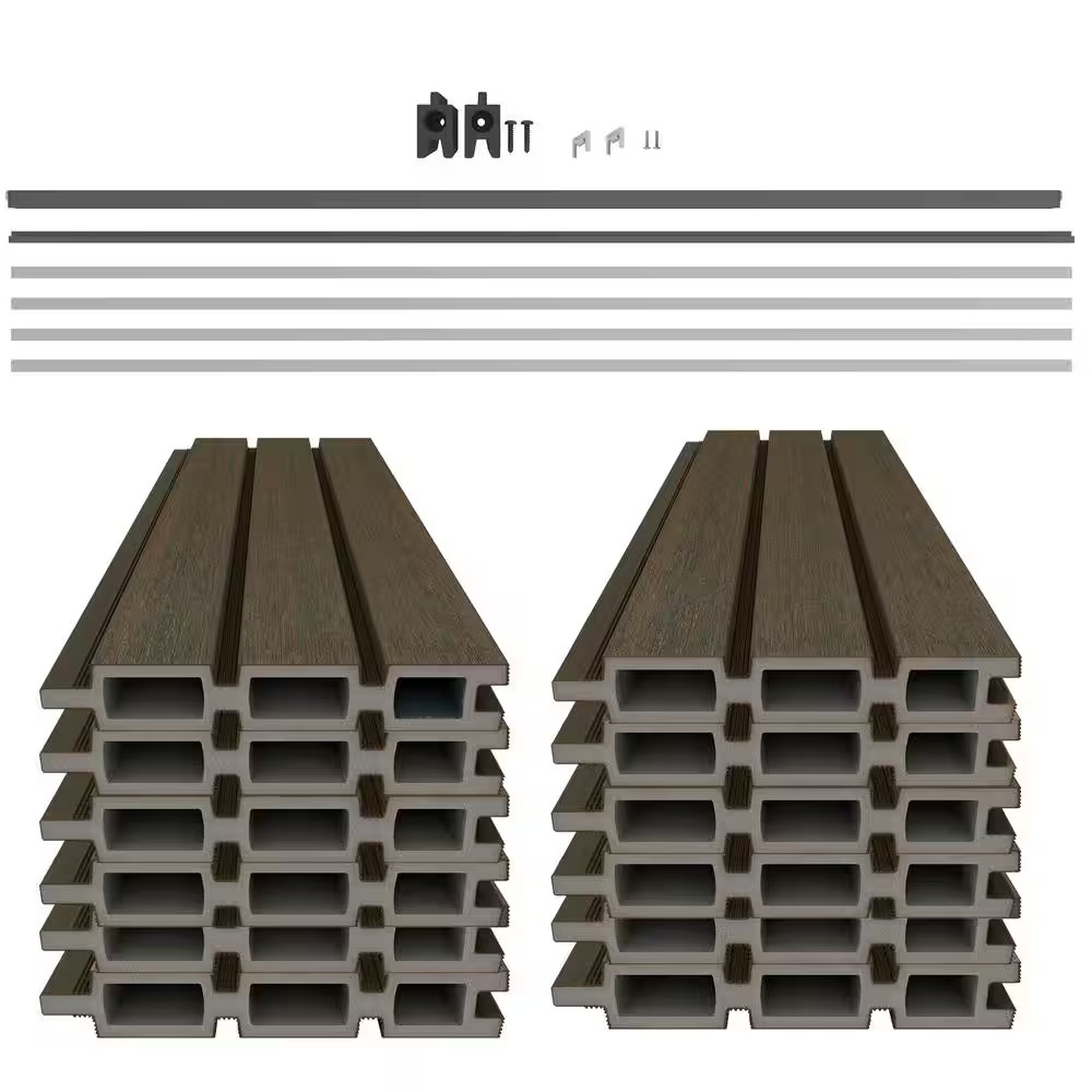 Ultraeasy Fencing 6 Ft. H X 6 Ft. W Brazilian Ipe Wood Plastic Composite Horizon