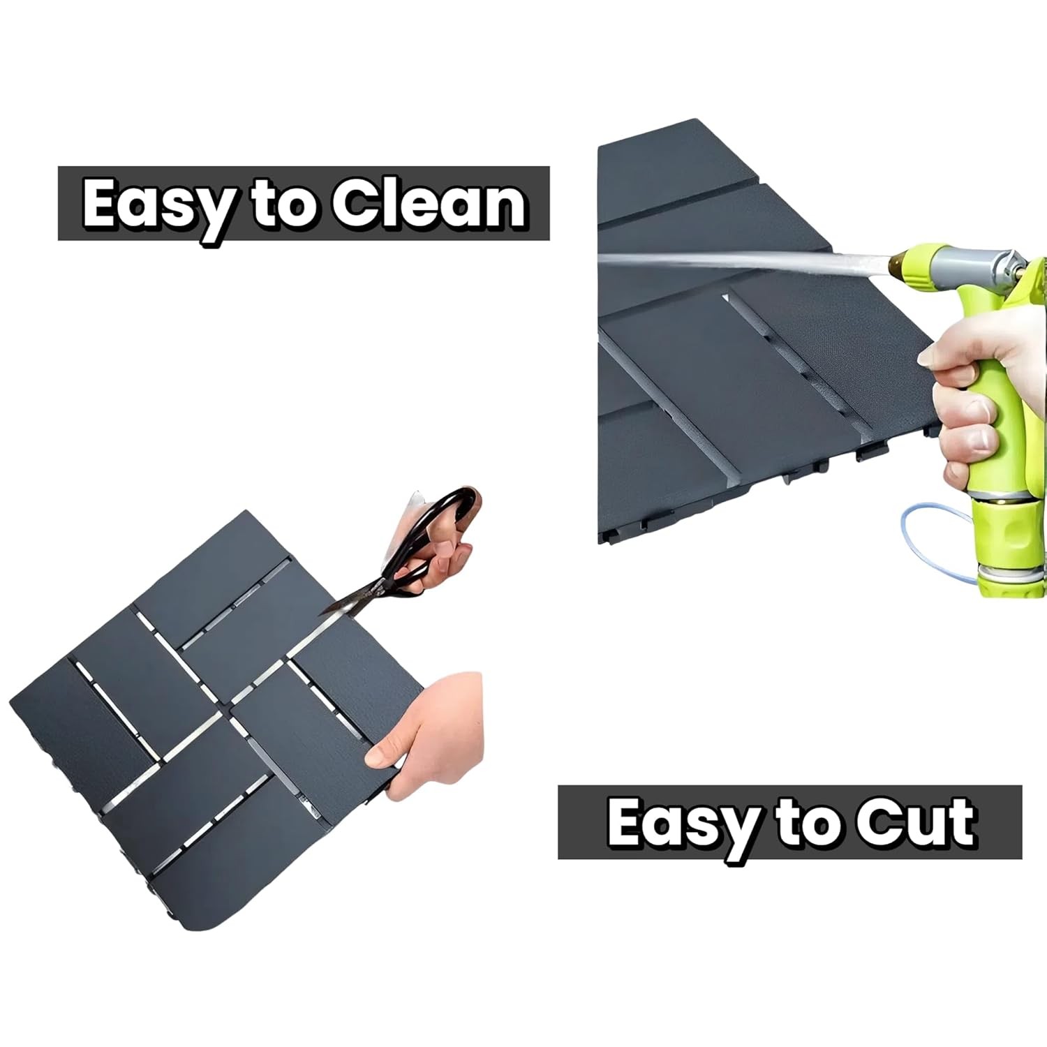 Plastic Interlocking Deck Tiles 44 PCS 12×12 Inches Waterproof Outdoor Patio