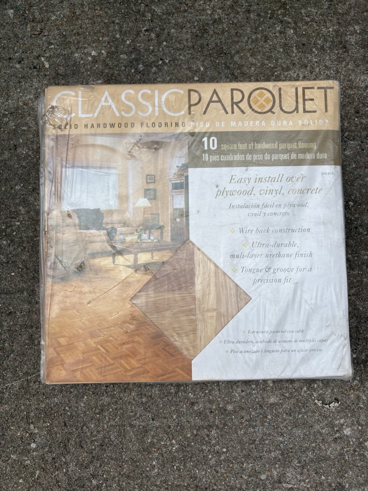Classic Parquet Original Solid Beech Hardwood Parquet Flooring (10 sq ft)