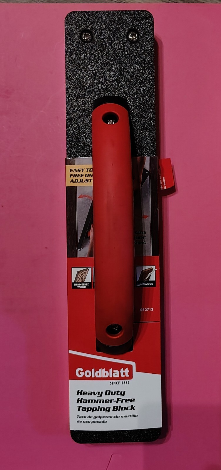 Goldblatt Tapping Block for Vinyl Plank Flooring Heavy Duty Hammer-Free 9″Handle