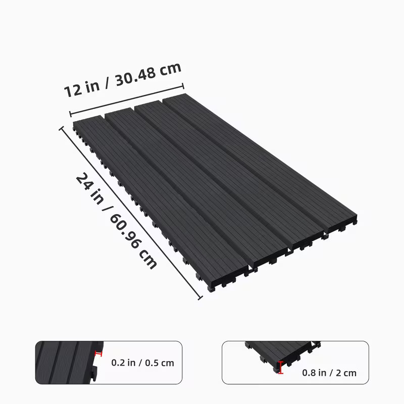 Large Interlocking Floor Tiles • Waterproof Outdoor And Indoor Flooring• 20piecs