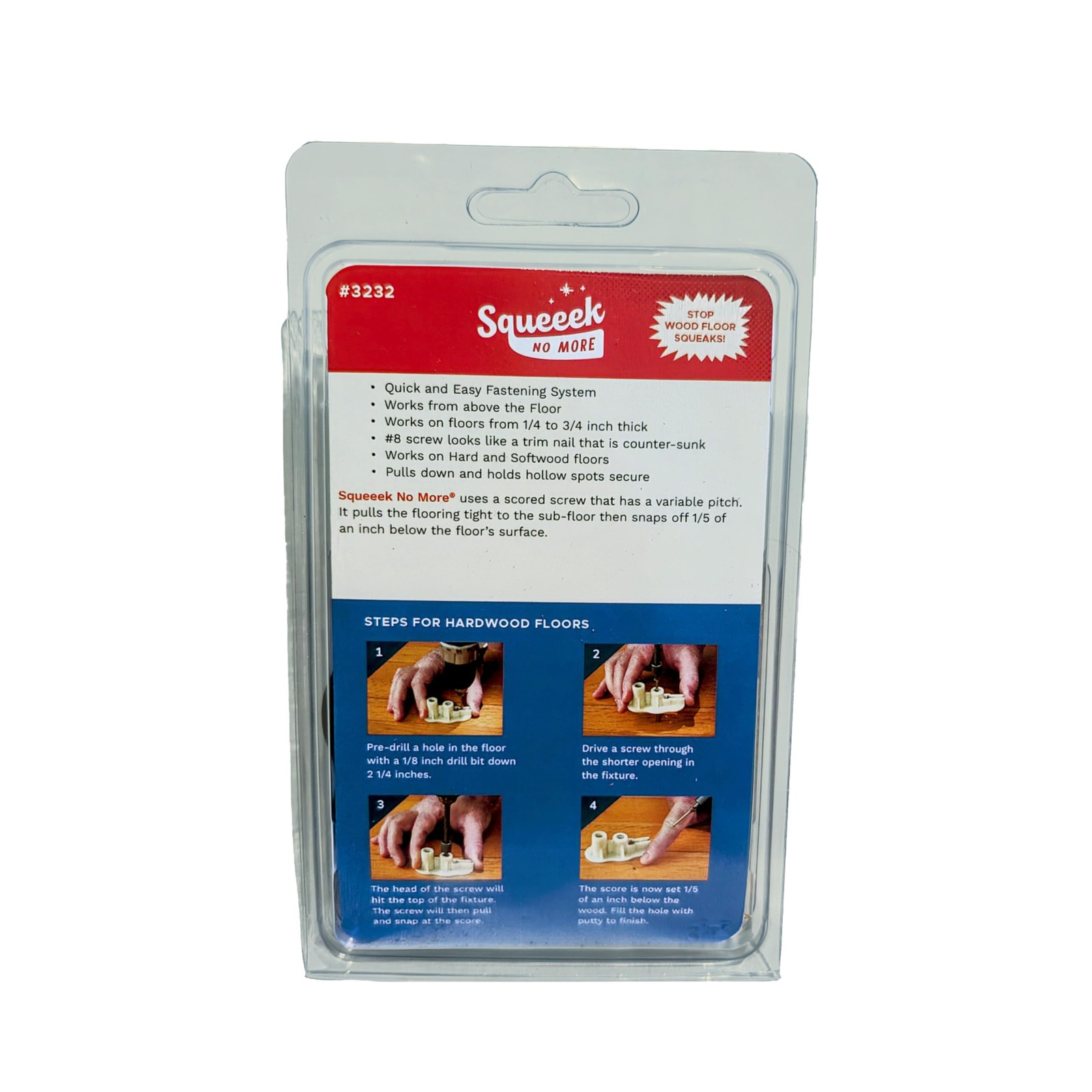 Squeaky Hardwood Floor Repair Kit – – Works on Hardwood and Vinyl Floor and S…
