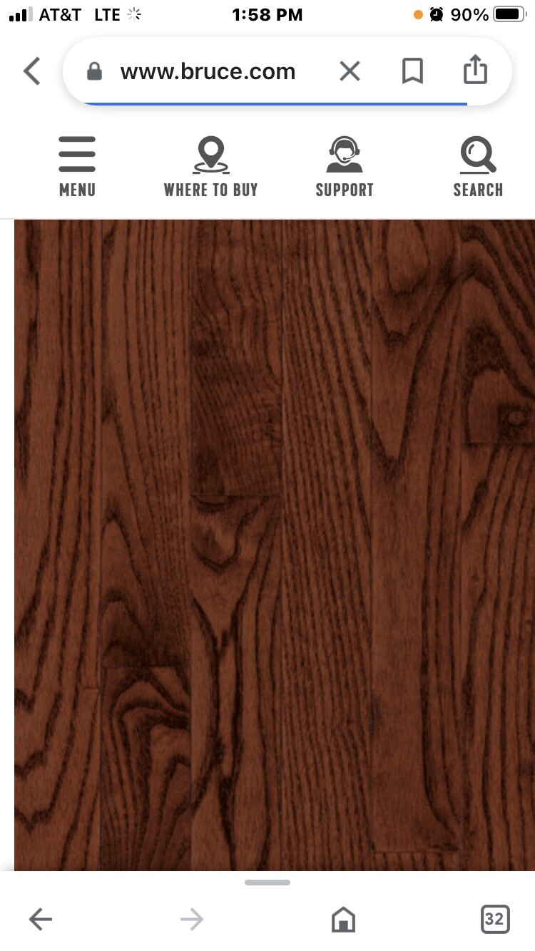 bruce hardwood 2 1/4 Cherry Strip High Gloss
