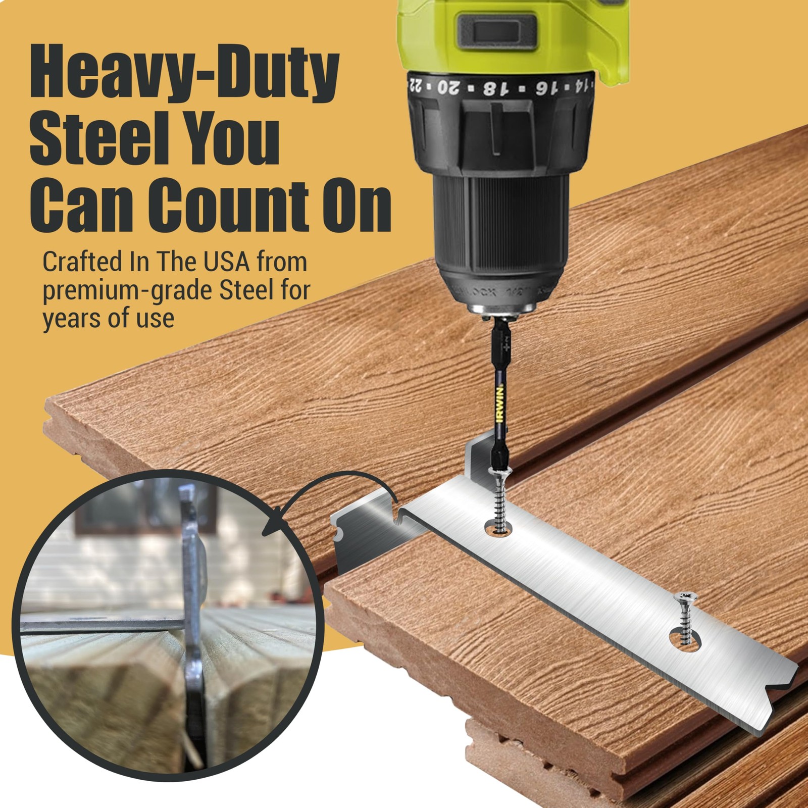 Steel Deck Spacing and Fastening Tool 3 Pack for Use with 5-1/2 Inch Deck Boa…