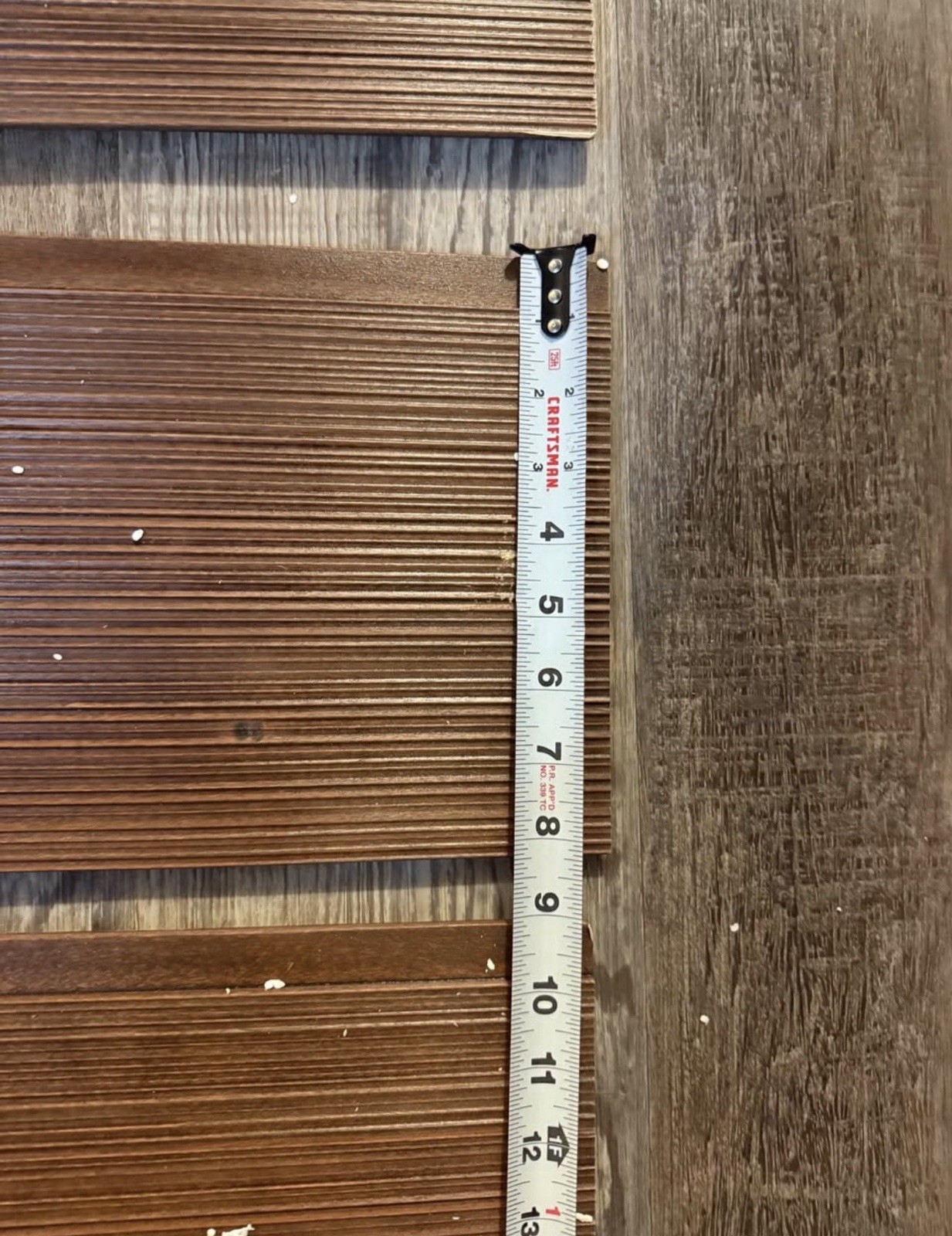 Brown Matte Solid Wood Flooring Planks 48x6in Micro-Beveled Nail Down Smooth