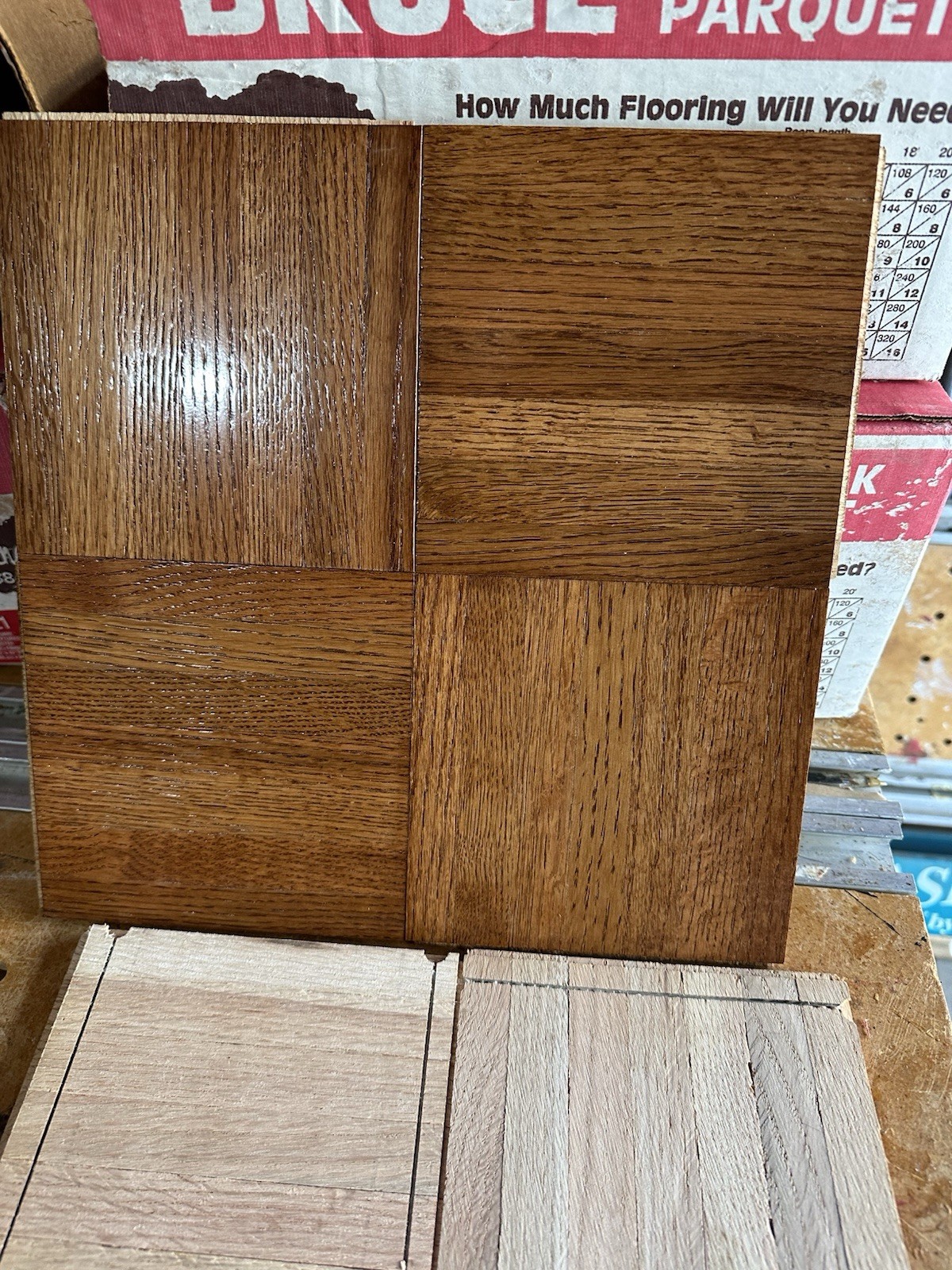 Bruce Solid Oak Parquet Jackson Square chestnut HCU-21 90 Pcs 90 SF 5/16 12×12