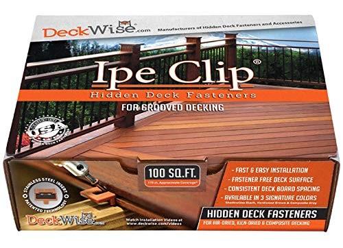 DeckWise Black Ipe Clip Extreme S Hidden Deck Fasteners, 5/32 Gap, Stainless …