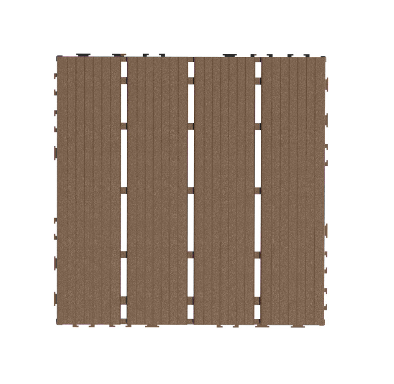 44Pcs Plastic Patio Deck Tiles 12″ x 12″ Interlocking Flooring Indoor/Outdoor B