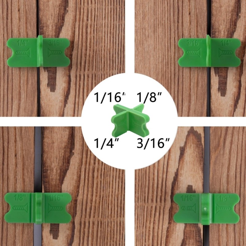 ABS Plastic Deck Gaps Spacers 4Size Thickness for Composite PVC Flooring