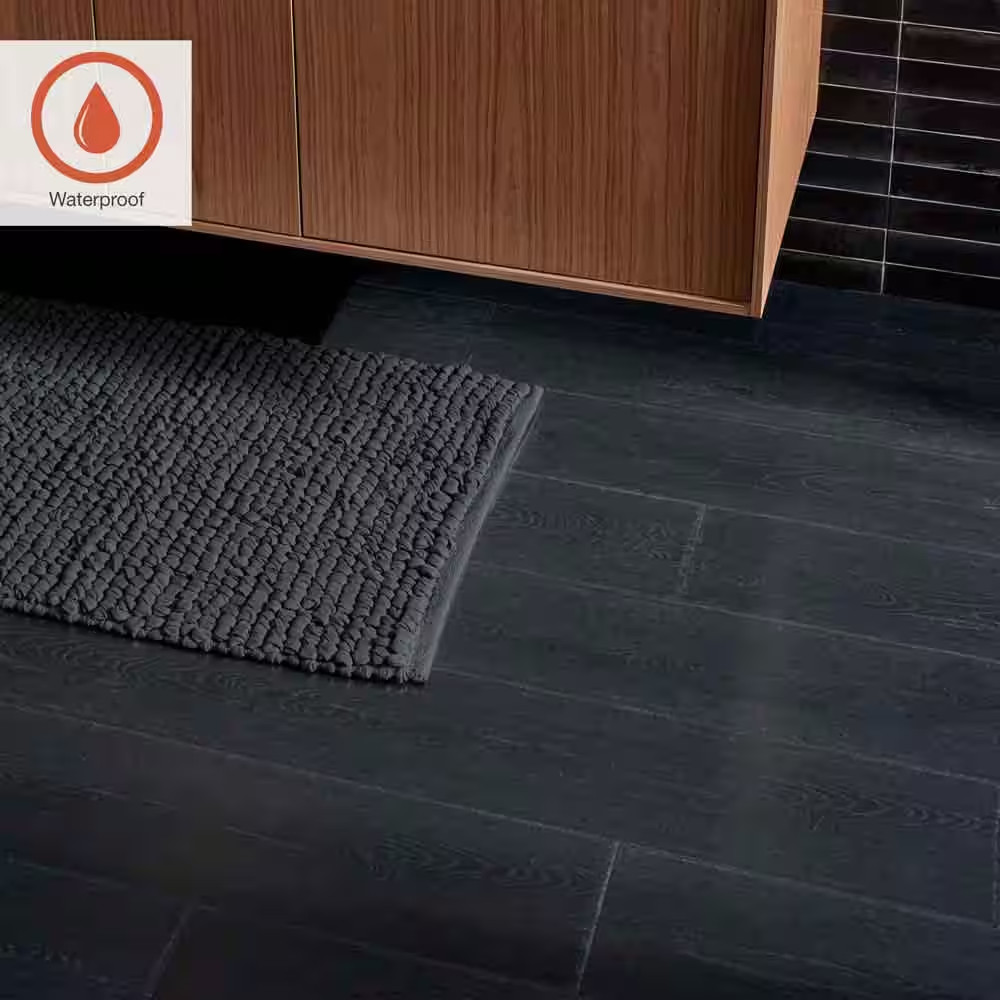 Outlast+ Pure Black Oak 12 Mm T X 7.4 In. W Waterproof Laminate Wood Flooring (1