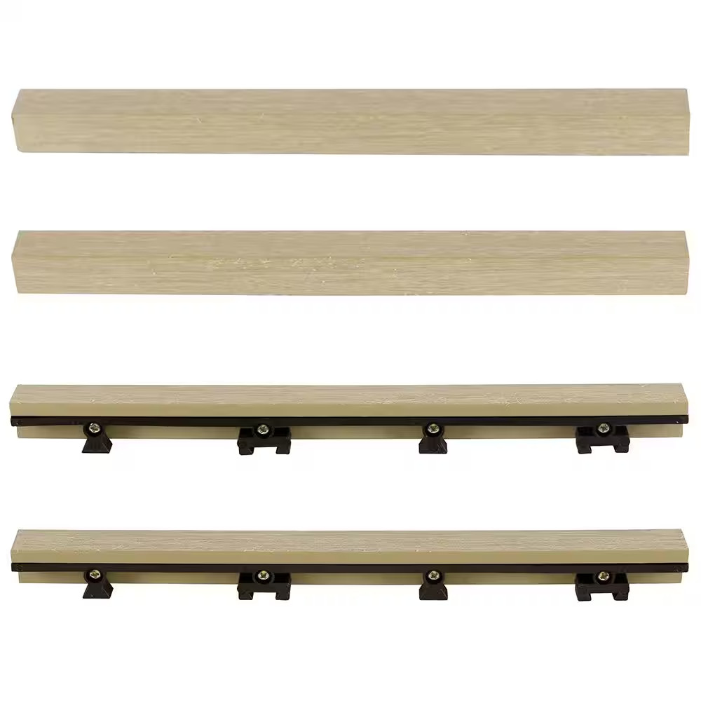 1/12 Ft. X 1 Ft. Quick Deck Composite Deck Tile Straight Trim in Japanese Cedar