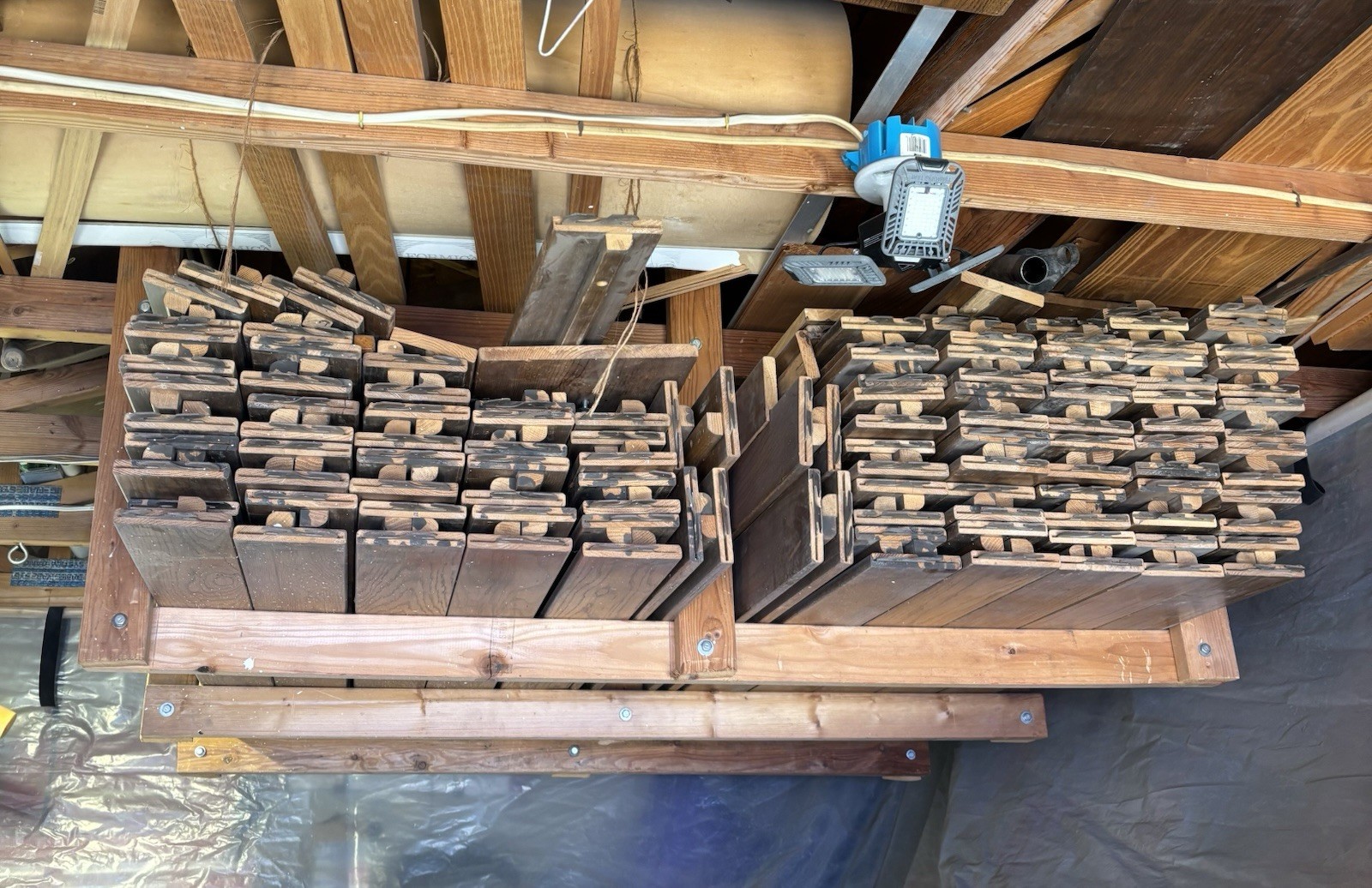 VINTAGE OAK PLANKS WOOD BED RAILS PANELING FLOORING