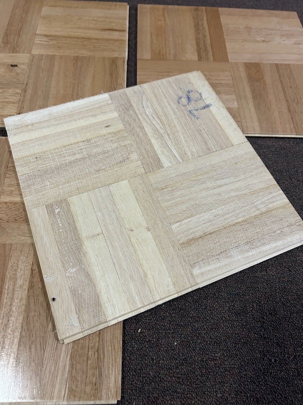 40 SqFt OakTree 12×12 Hevea Parquet Tile Flooring (40 Tiles) CHESTNUT NEW!