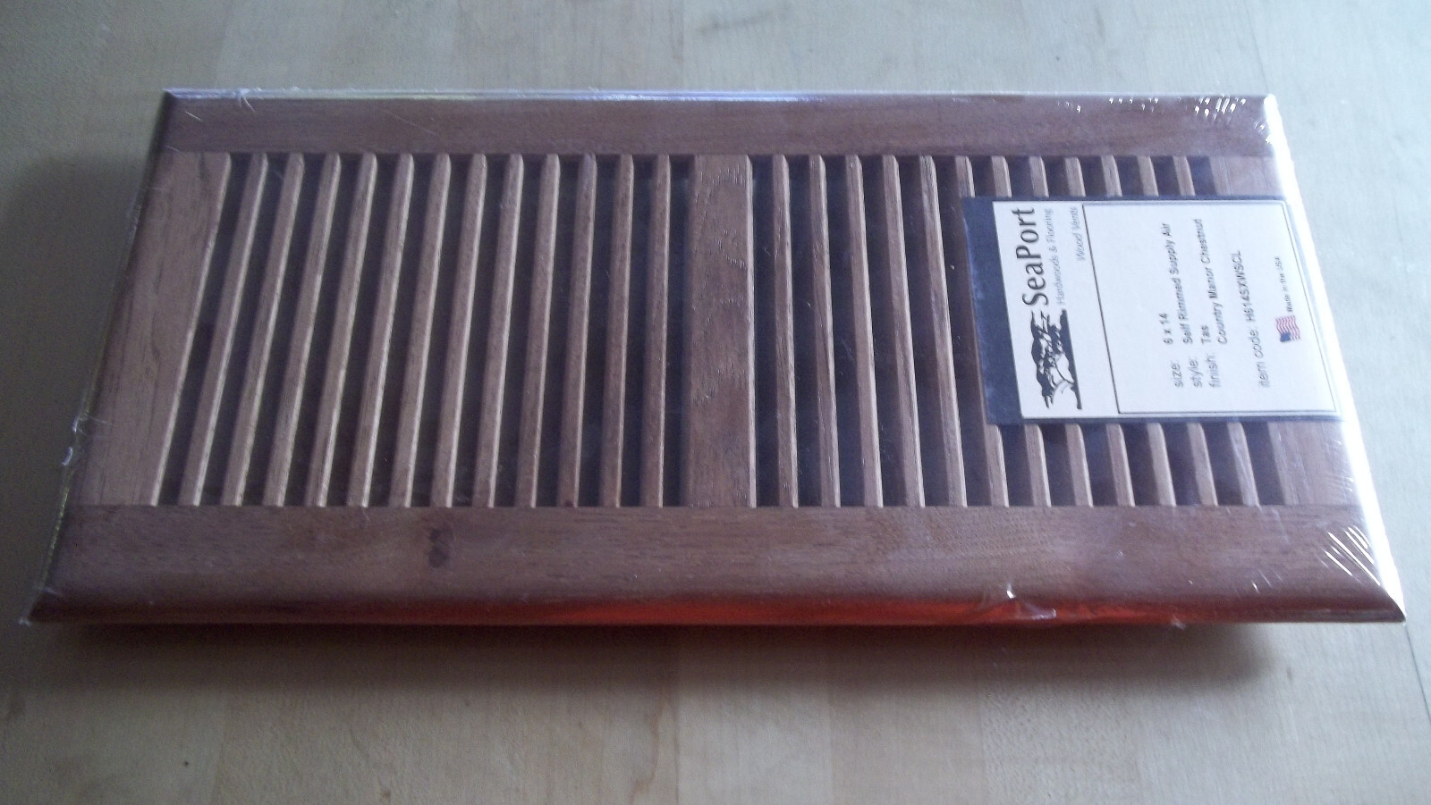 Solid Wood Self Rimmed Air Supply Vent Cover; Different Sizes and Wood Types