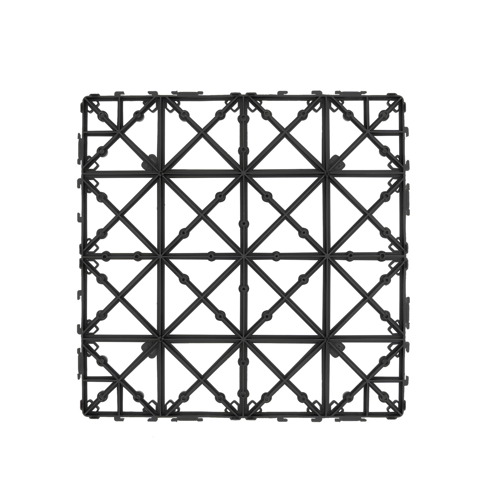 36Pcs Hardwood Interlocking Patio Deck Tiles Wood Flooring DIY Outdoor 12”x12”