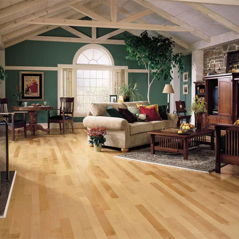 Plano Natural Maple 3/4 In. T X 2-1/4 In. W Smooth Solid Hardwood Flooring (2…