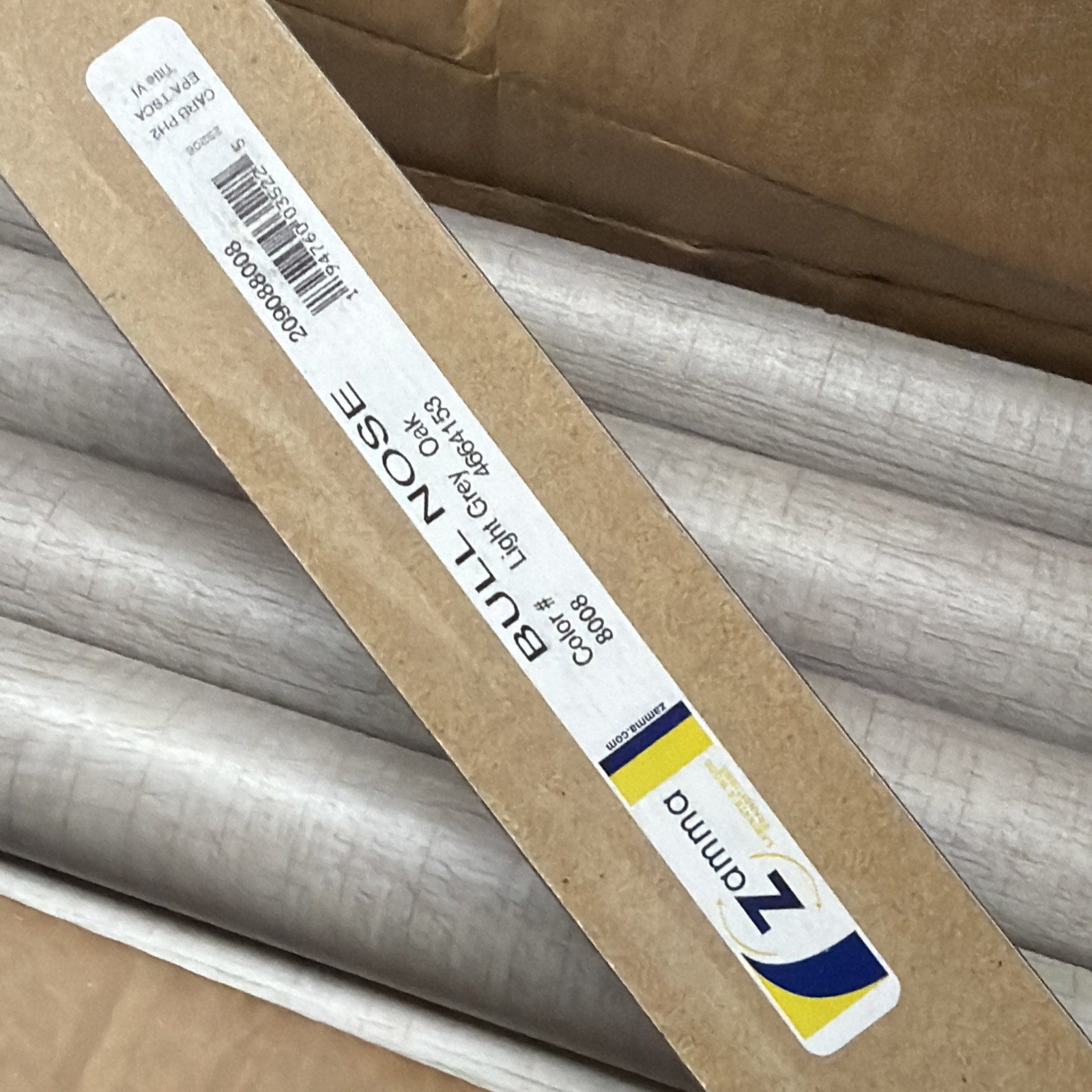 Cap A Thread Stair Renewal System Light Grey Oak 18” Bull Nose Case Of 12