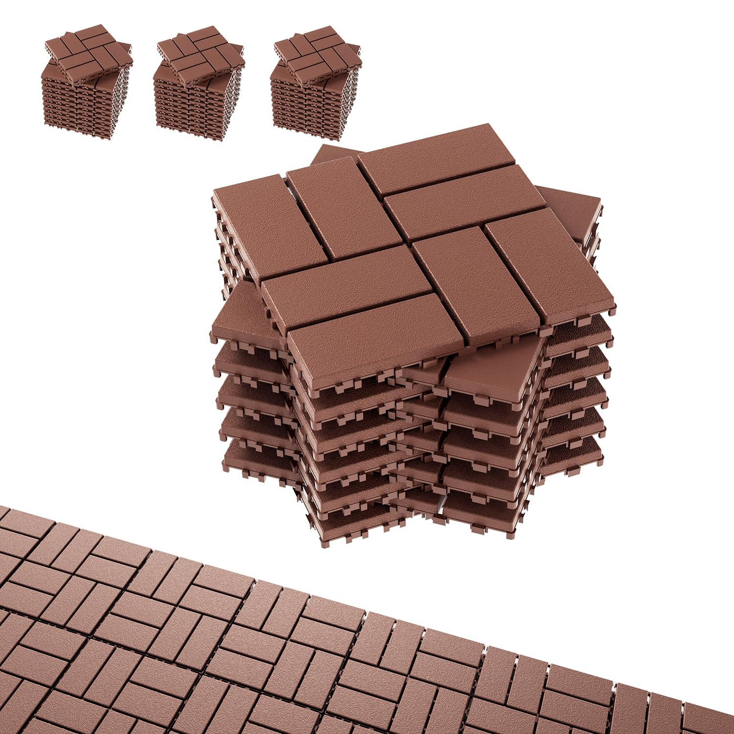 Interlocking Deck Tiles,9 Pack Deck Tiles Interlocking Outdoor All Weather,Patio