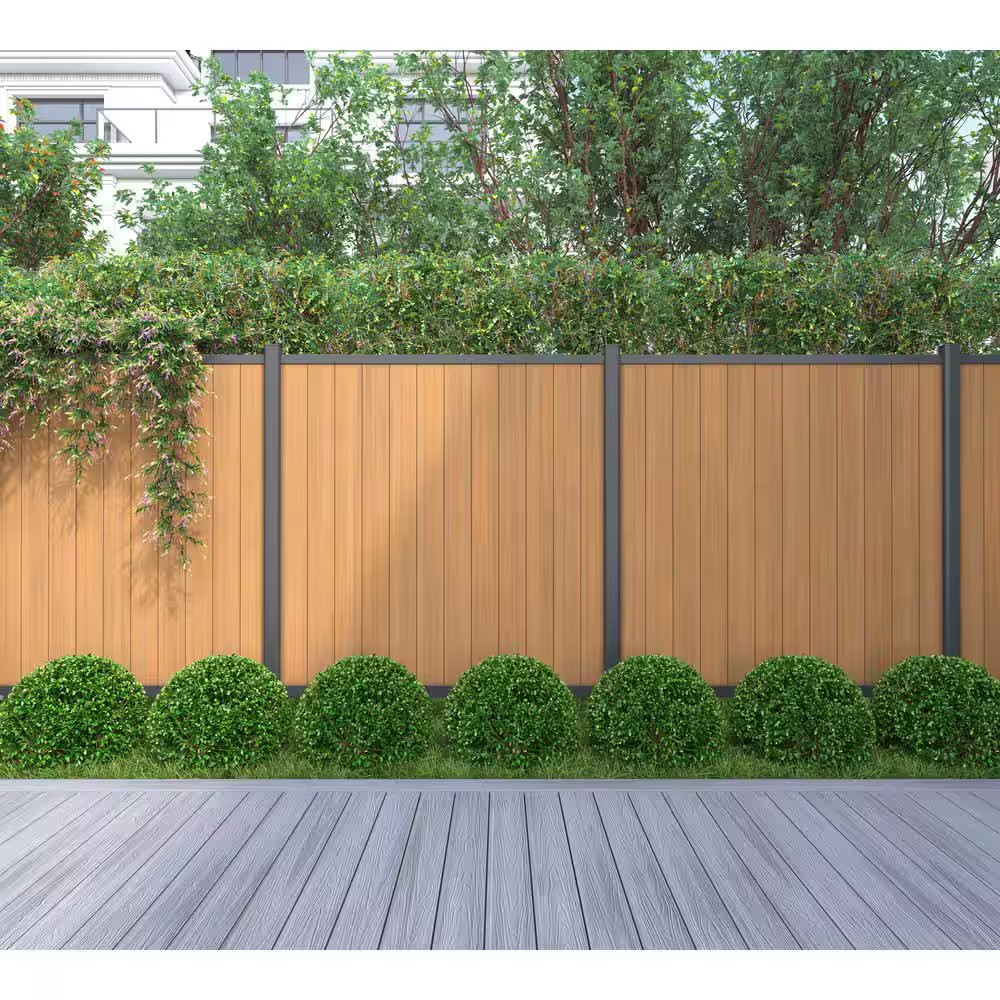 Ultraeasy 6 Ft. X 6 Ft. Peruvian Teak Composite Flat Style Vertical Fence Panel