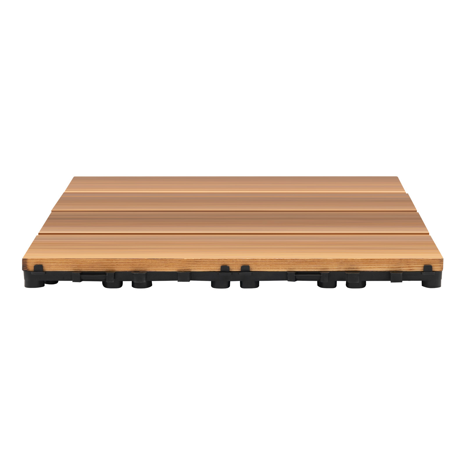 36Pcs 12”x12” Hardwood Interlocking Patio Deck Tiles Wood Flooring DIY Outdoor