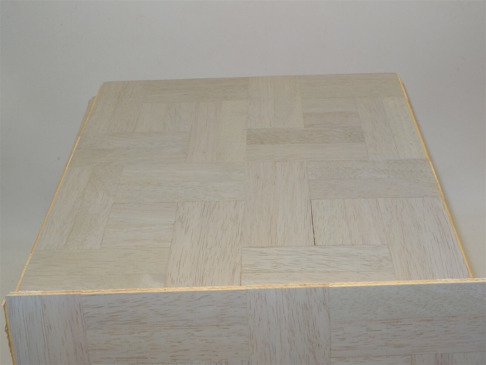 10 Saxon New Old Stock Hardwood Light Gray Stain Parquet Tiles 12″ x 12″ x 1/4″