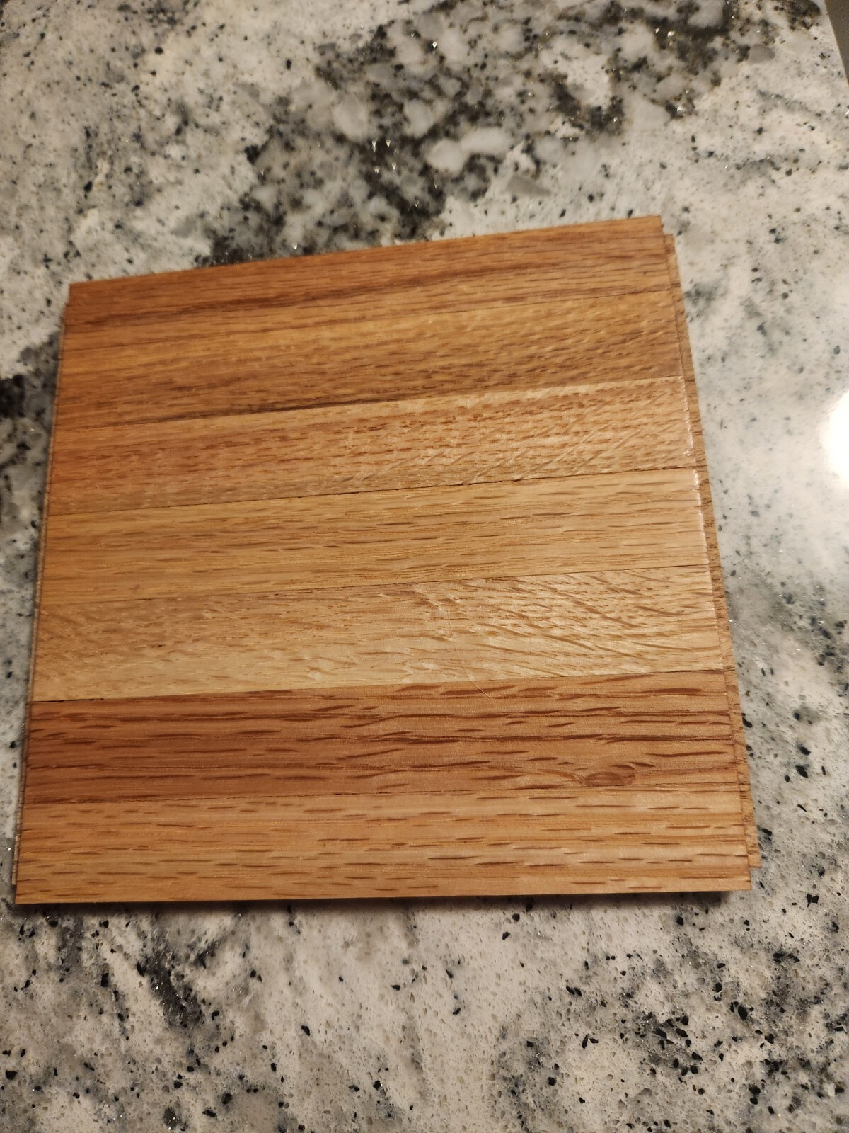 1X SAMPLE ONLY BRUCE PARQUET 6x6x5/16 Dessert AHS-100 Smooth Solid Oak Tile