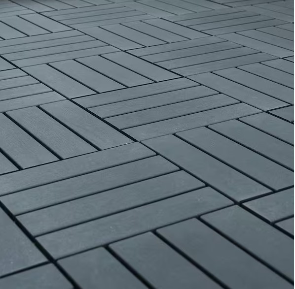 1 ft. x 1 ft. All-Weather Plastic Interlocking Patio Deck Tiles – 44 pack Grey
