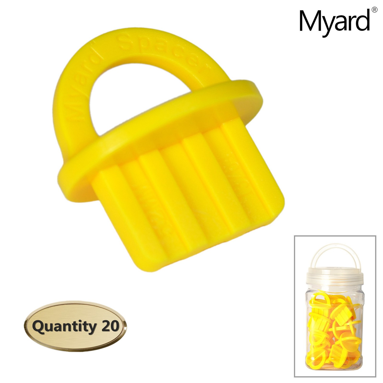 20 Packs 13/64 Inch Yellow Deck Spacer Rings for Pressure Treated Composite