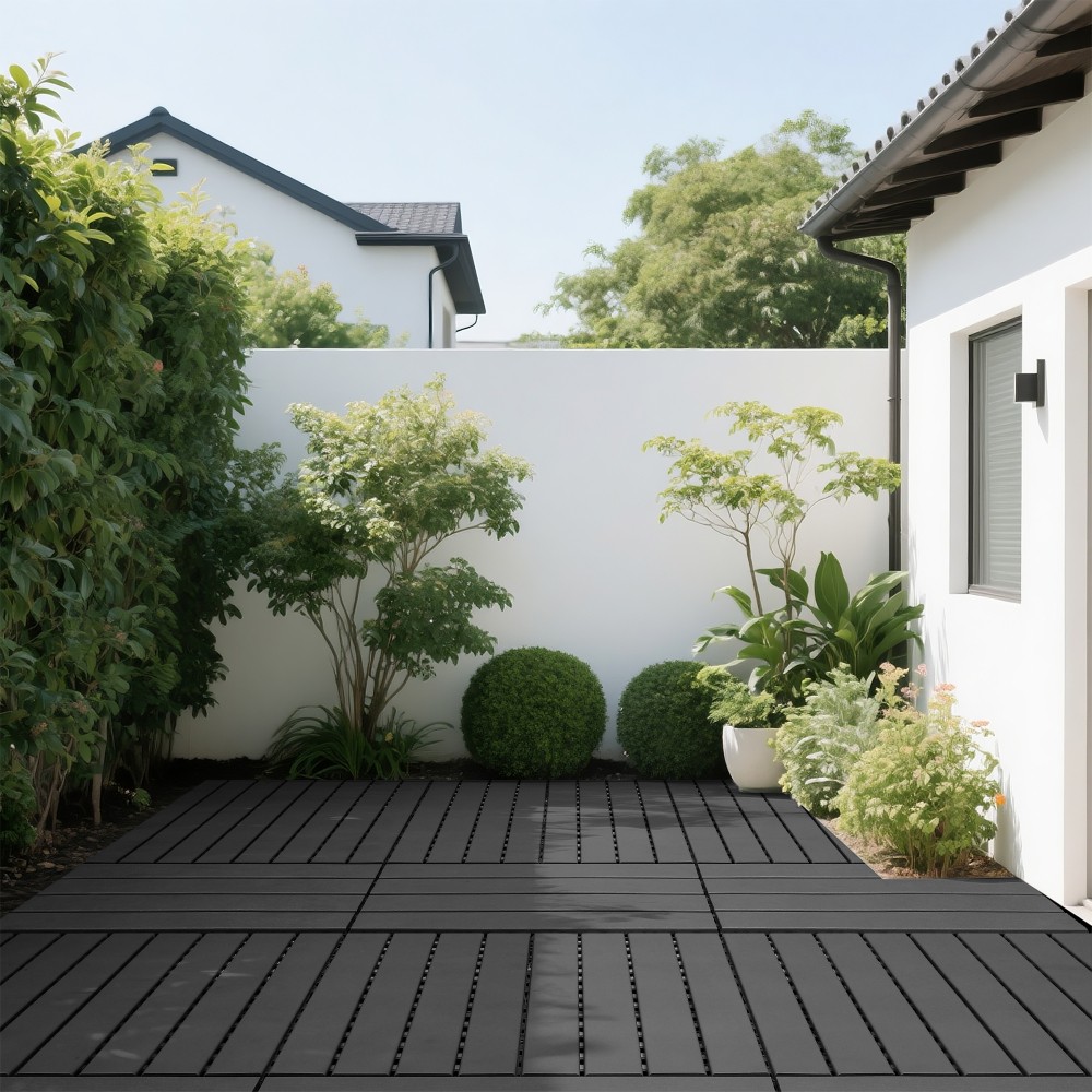 22 Pieces of Outdoor Terrace Deck Tiles, DIY Interlocking Decking Floor Tiles
