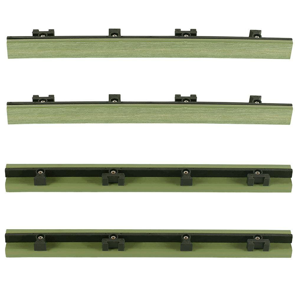 1/12 Ft. X 1 Ft. Quick Deck Composite Deck Tile Straight Trim in Irish Green (4-