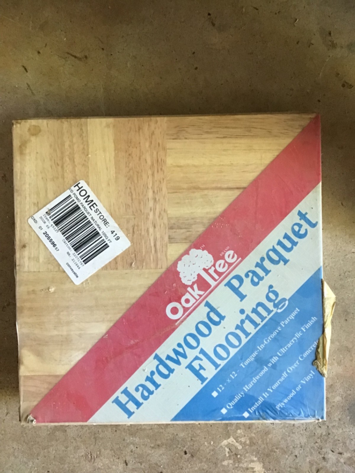 New Oak Tree Solid Parquet Hardwood 12×12 Tile Flooring 10 Sq. Ft. Lot of 16