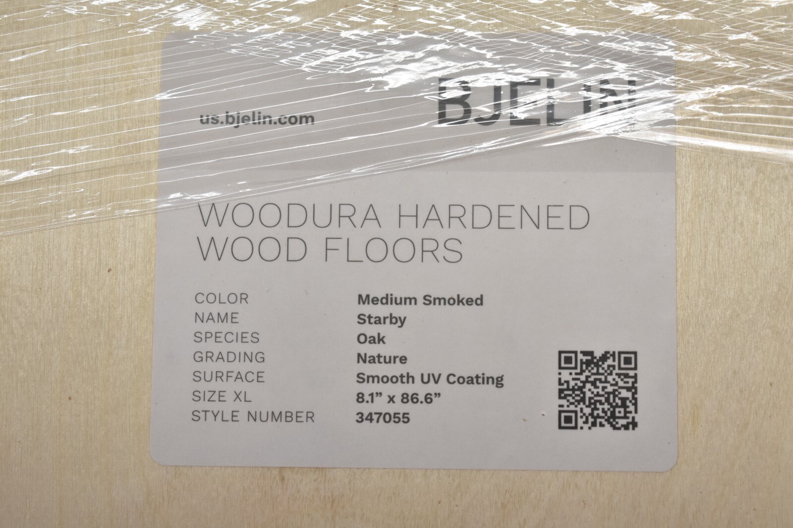 Lot of 4 BJELIN 347055 Woodura Planks Starby Medium Smoked 8.1″ x 86.6″