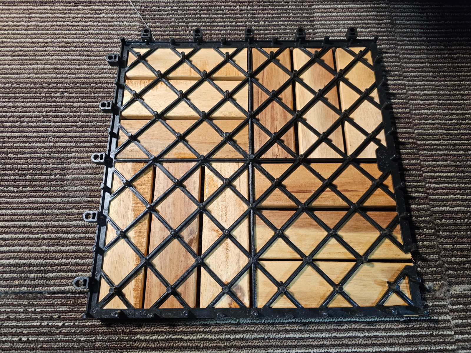 (QTY 10) 12″ x 12″ Acacia Wood Interlocking Flooring Tiles Deck Tile WDT064P10