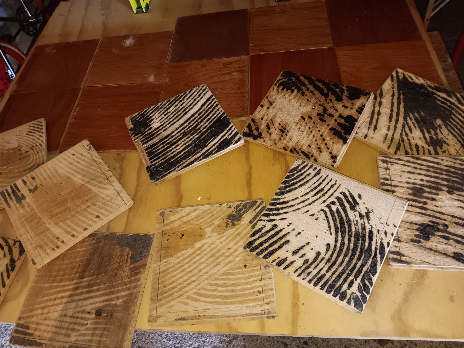 1 pc. Vtg. BRUCE Oak 9×9 Parquet Floor Tile REFINISHED floor Reclaim Recycle