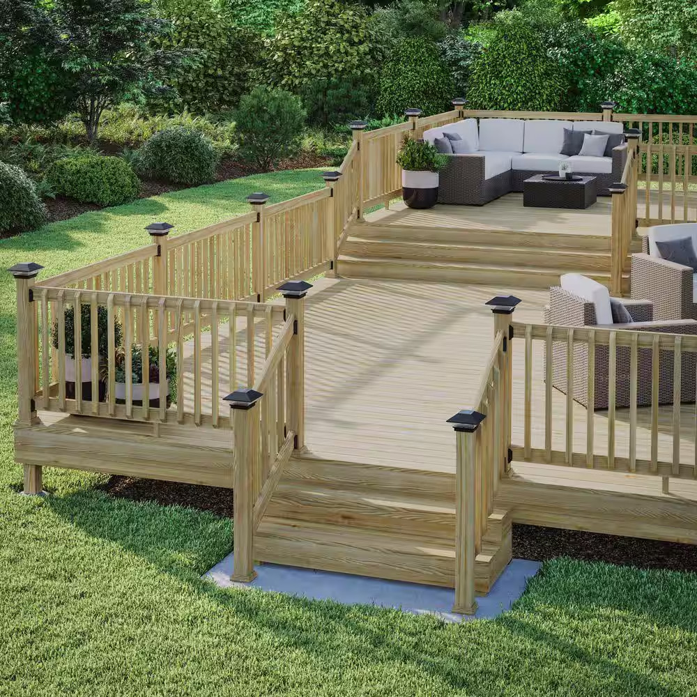 32.5 In.H X 72 In.W Pressure-Treated Southern Yellow Pine Preassembled Wood Deck