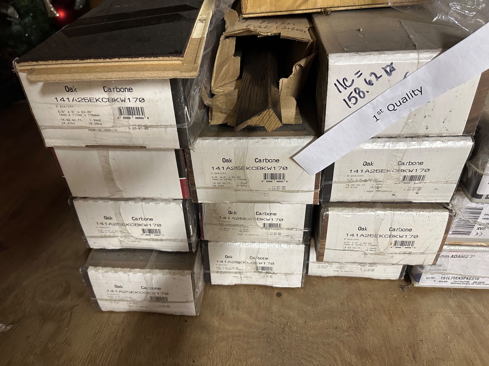 Engineered Hardwood Flooring 158.62 Sq Ft Of Kahrs Oak Carbone