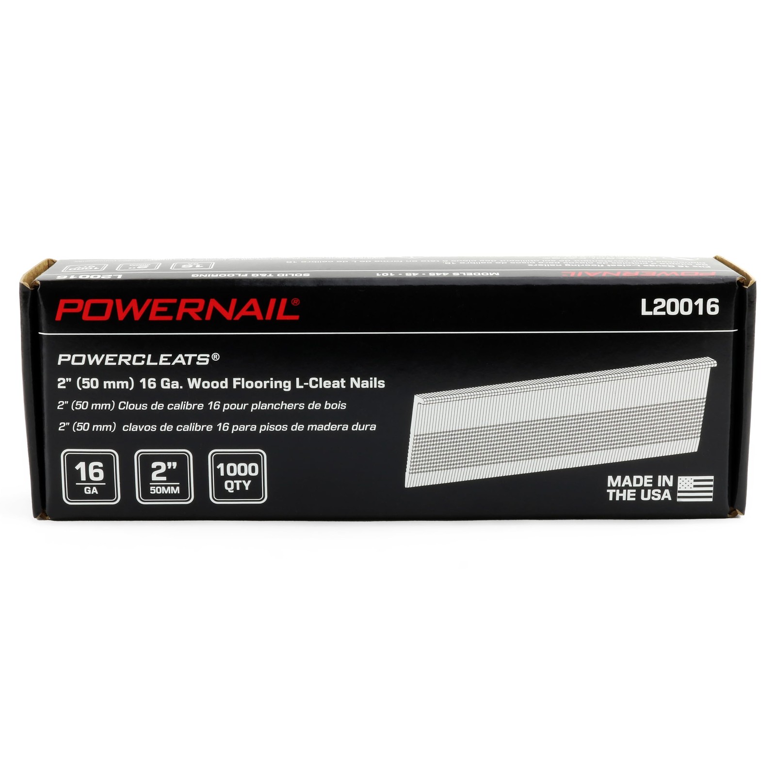 16 Gauge 2″ L-Cleat Nails for Hardwood Flooring – Box of 1000