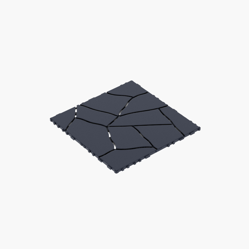 44pcs Stone Style 12″ Patio Deck Tiles DIY Interlocking Flooring Pavers Tiles