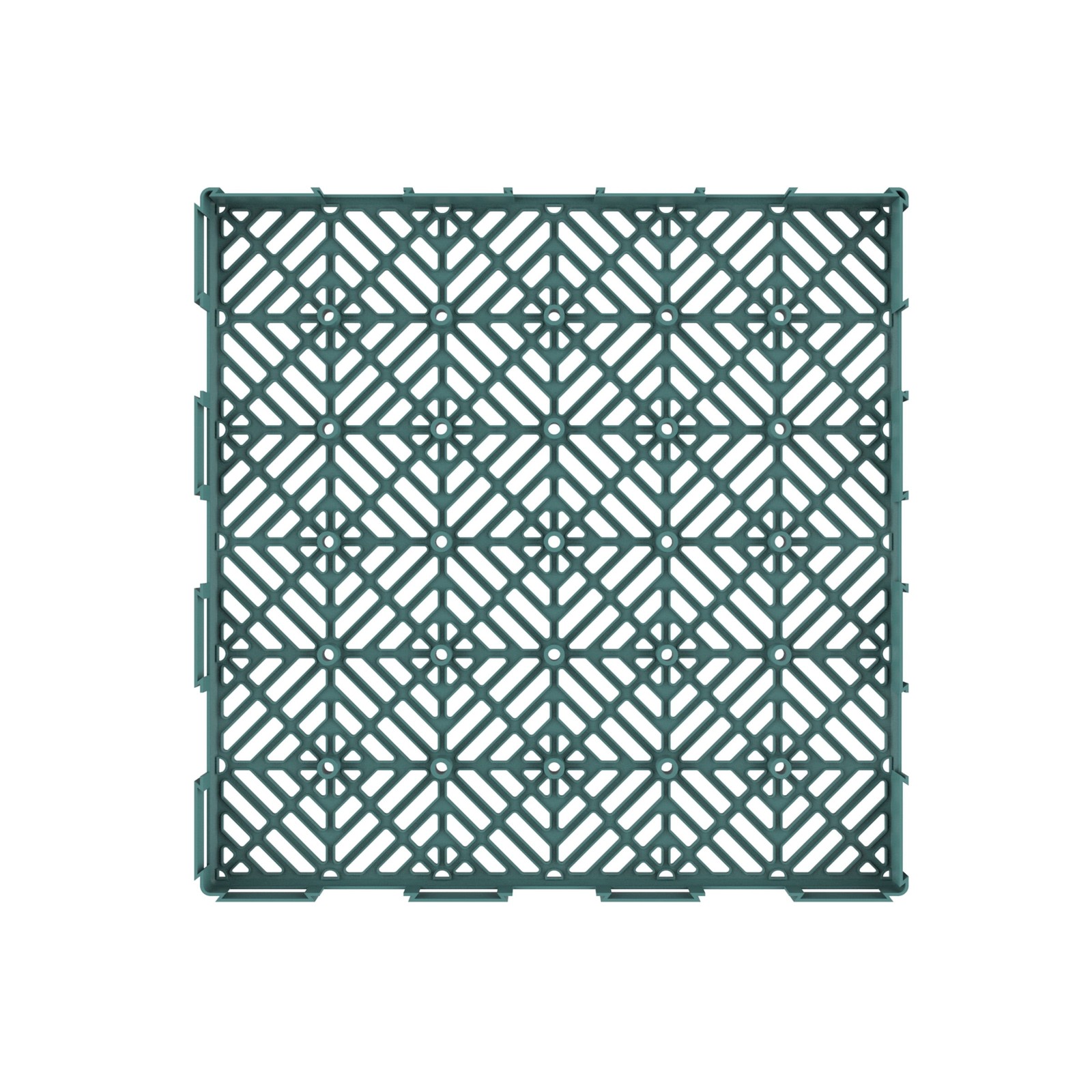 6 Pcs Interlocking Deck Tiles for Patio Balcony Garden Flooring Green