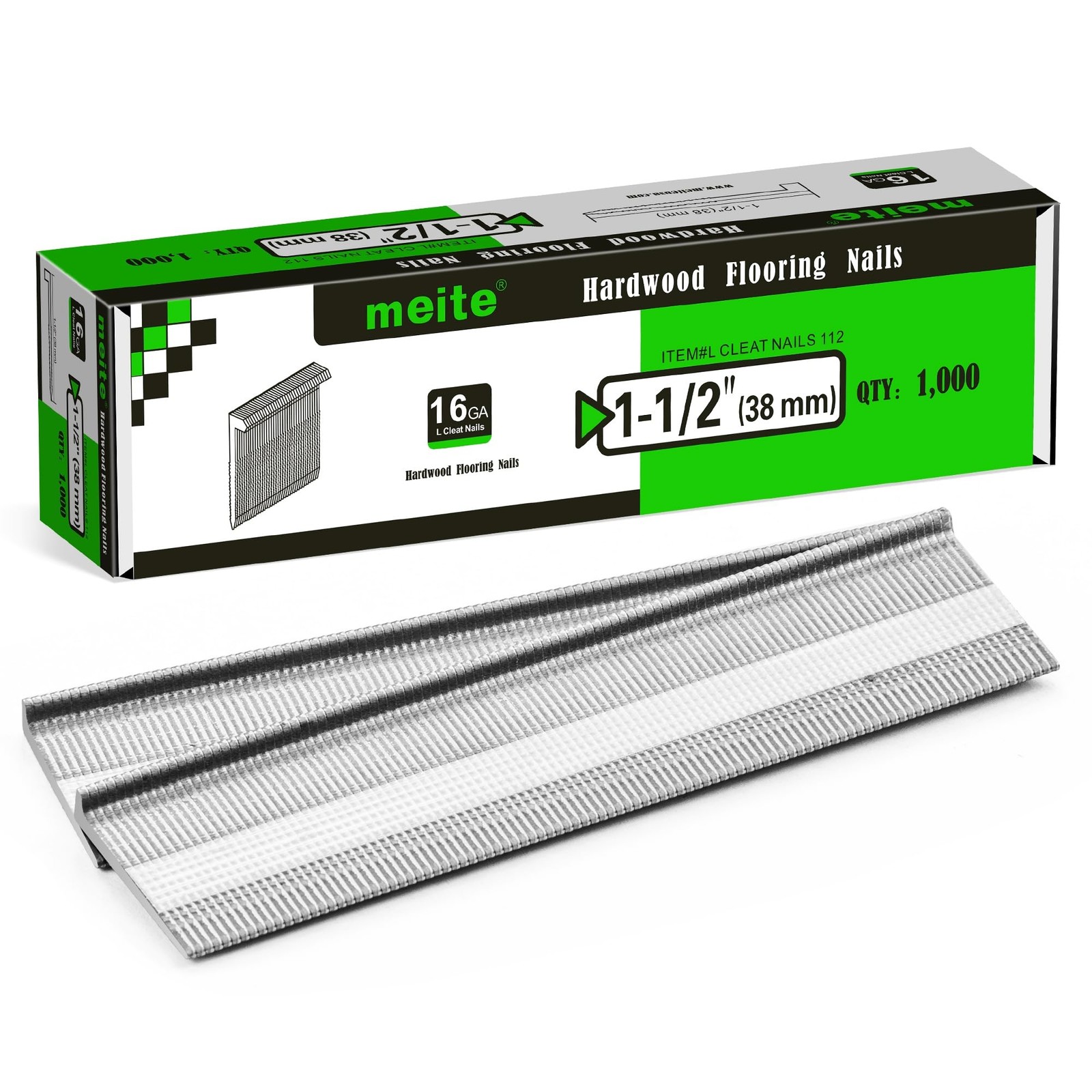16 Gauge Flooring Nails 1-1/2 Inch, 16GA L Cleat Nails Hardwood Flooring Nails f