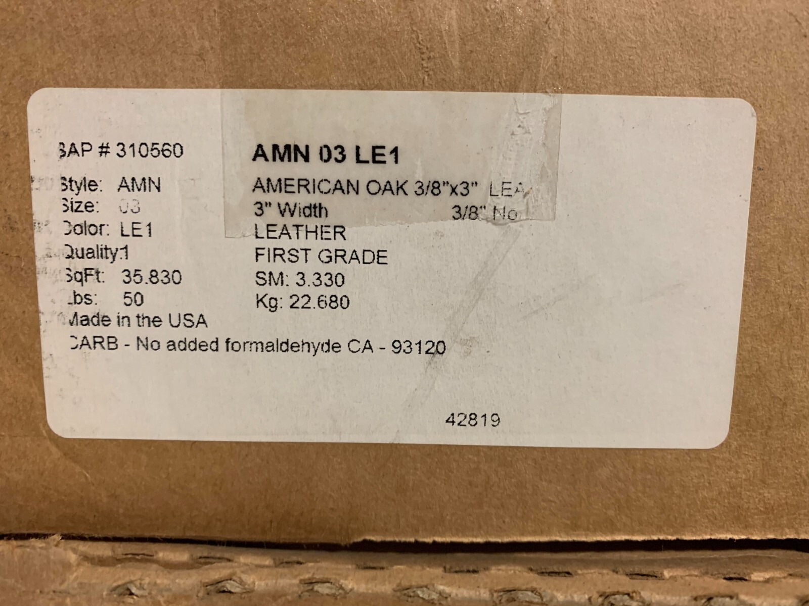Mannington Hardwood Flooring AMERICAN OAK PLANK 3″ Leather AMN03LE1
