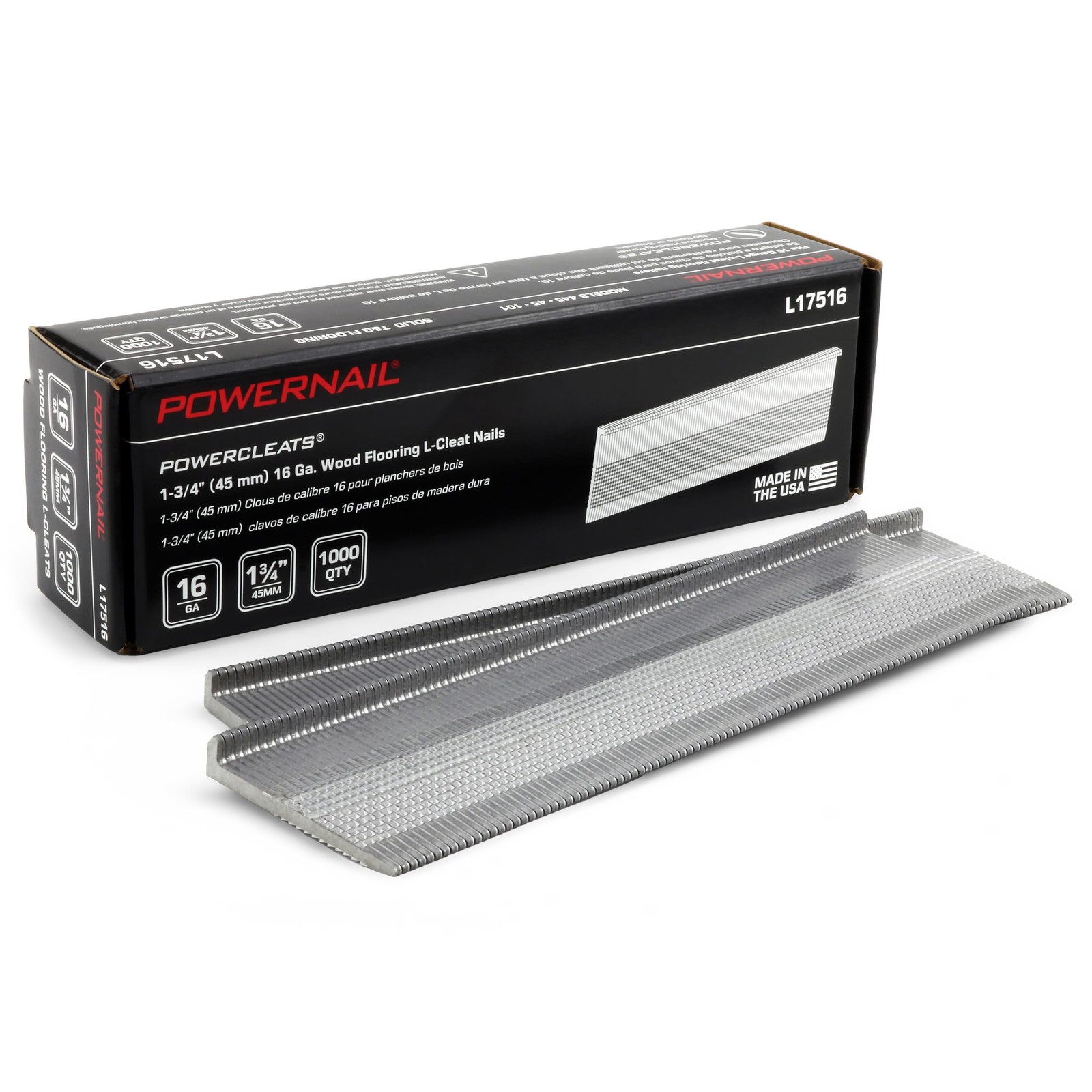 L17516 16 Gauge 1-3/4 Inch Length L-Cleat Nail for Hardwood Flooring (Box of 100