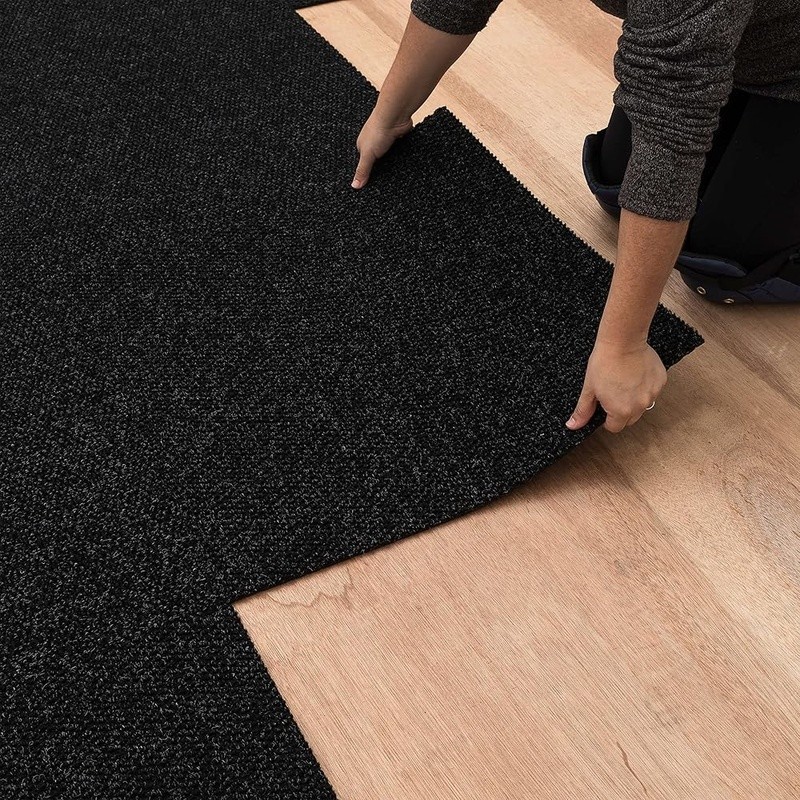 Durable Polyester Interlocking Tiles Easy DIY Flooring All-Weather Use